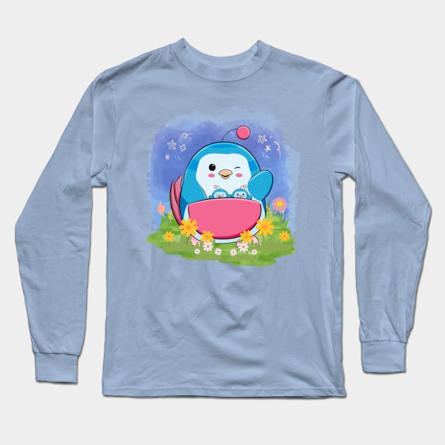 Chickapeep with background- Coexistence Webcomic Long Sleeve T-Shirt by Coexistence The Series